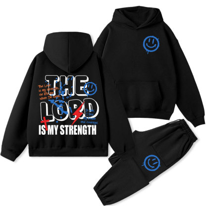 The Lord Is My Strength Christian Premium Fleece Hoodie Set