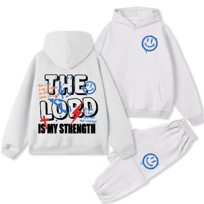 The Lord Is My Strength Christian Premium Fleece Hoodie Set