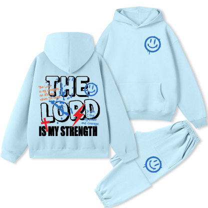 The Lord Is My Strength Christian Premium Fleece Hoodie Set