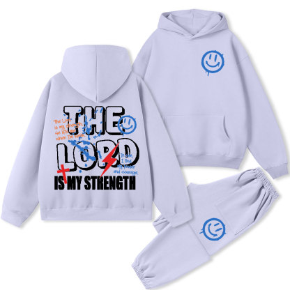 The Lord Is My Strength Christian Premium Fleece Hoodie Set