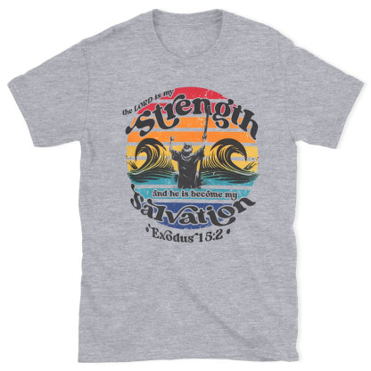 The Lord Is My Strength Christian Washed T-Shirt