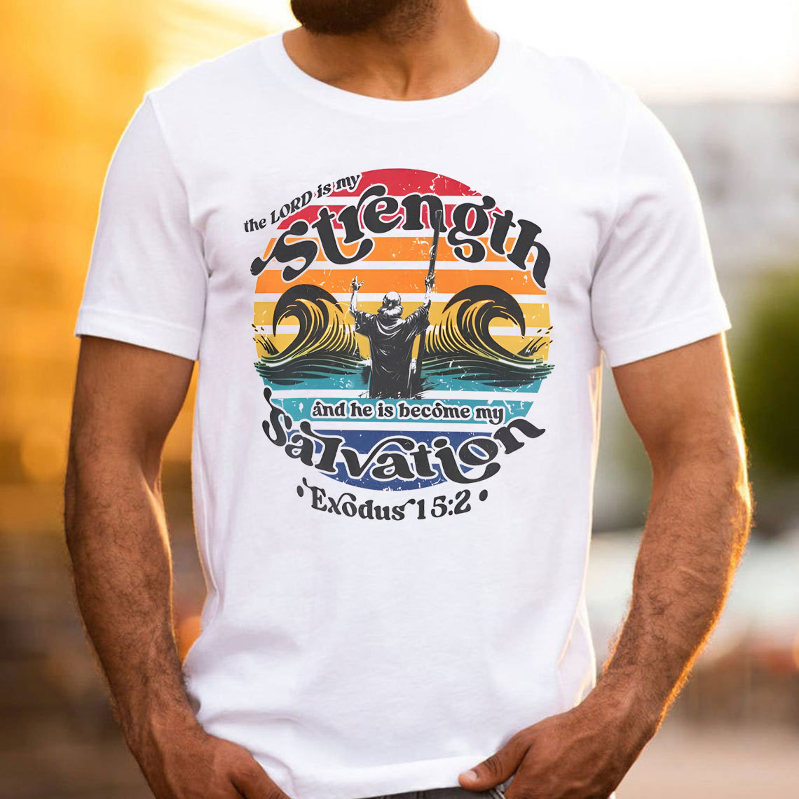 The Lord Is My Strength Christian Washed T-Shirt