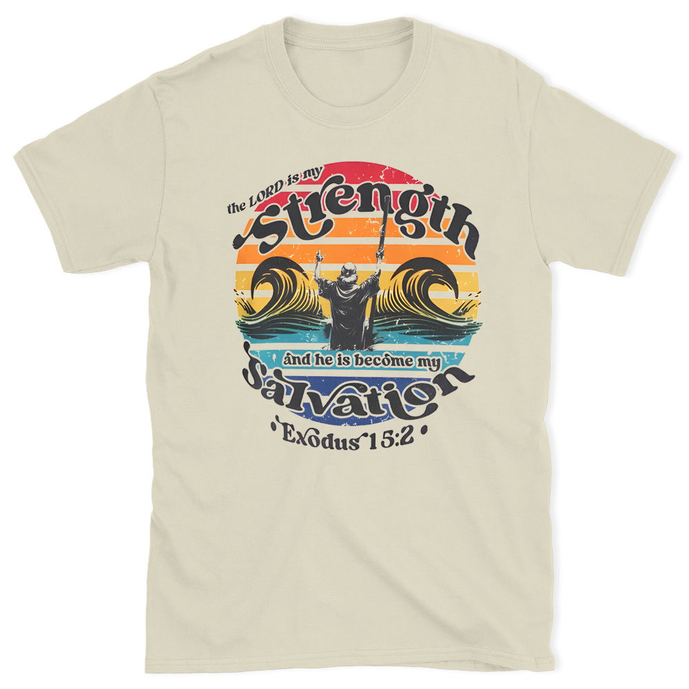 The Lord Is My Strength Christian Washed T-Shirt