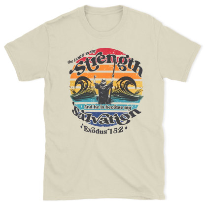 The Lord Is My Strength Christian Washed T-Shirt