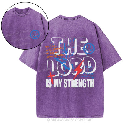 The Lord Is My Strength Christian Washed T-Shirt