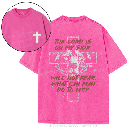 The Lord Is On My Side Christian Washed T-Shirt