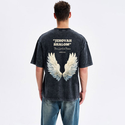 The Lord Is Peace Christian Washed T-Shirt