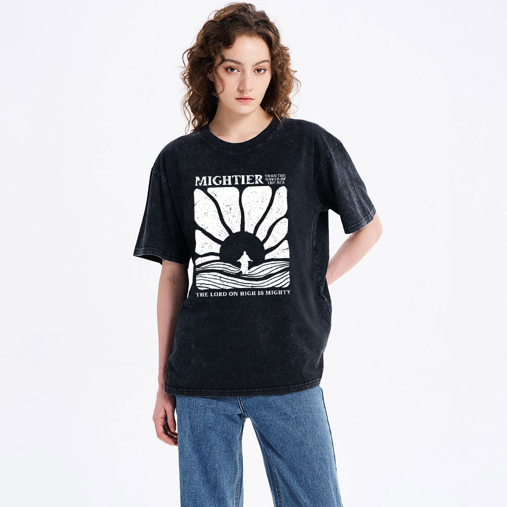 The Lord On High Is Mighty Christian Washed T-Shirt