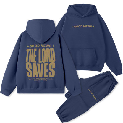 The Lord Saves Christian Premium Fleece Hoodie Set