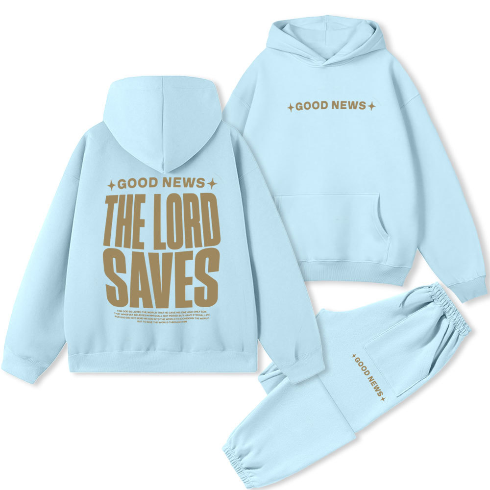 The Lord Saves Christian Premium Fleece Hoodie Set