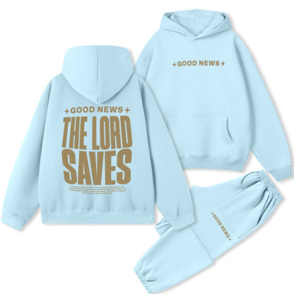 The Lord Saves Christian Premium Fleece Hoodie Set