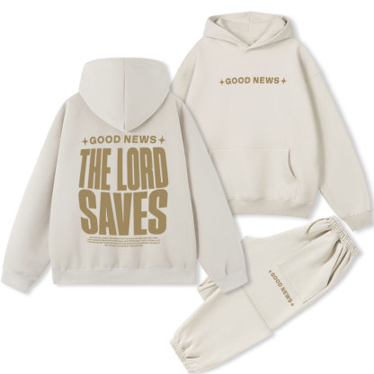 The Lord Saves Christian Premium Fleece Hoodie Set