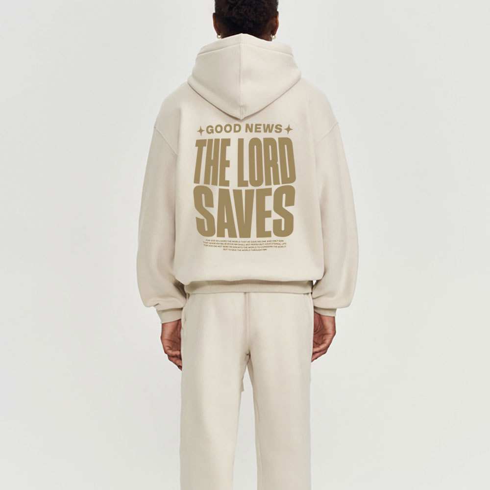 The Lord Saves Christian Premium Fleece Hoodie Set