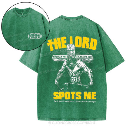 The Lord Spots Me Christian Washed T-Shirt