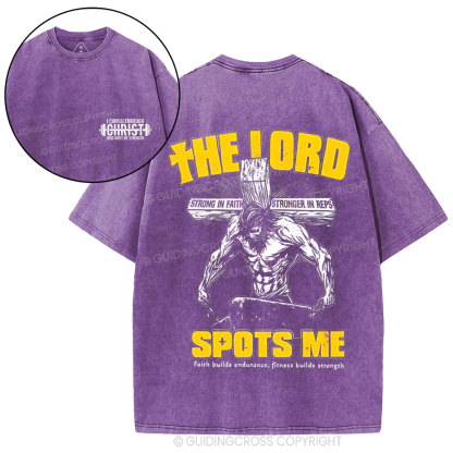 The Lord Spots Me Christian Washed T-Shirt