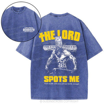 The Lord Spots Me Christian Washed T-Shirt