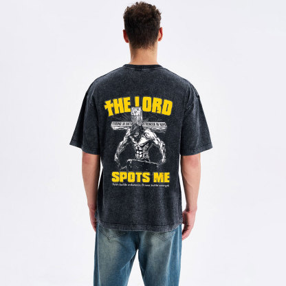 The Lord Spots Me Christian Washed T-Shirt