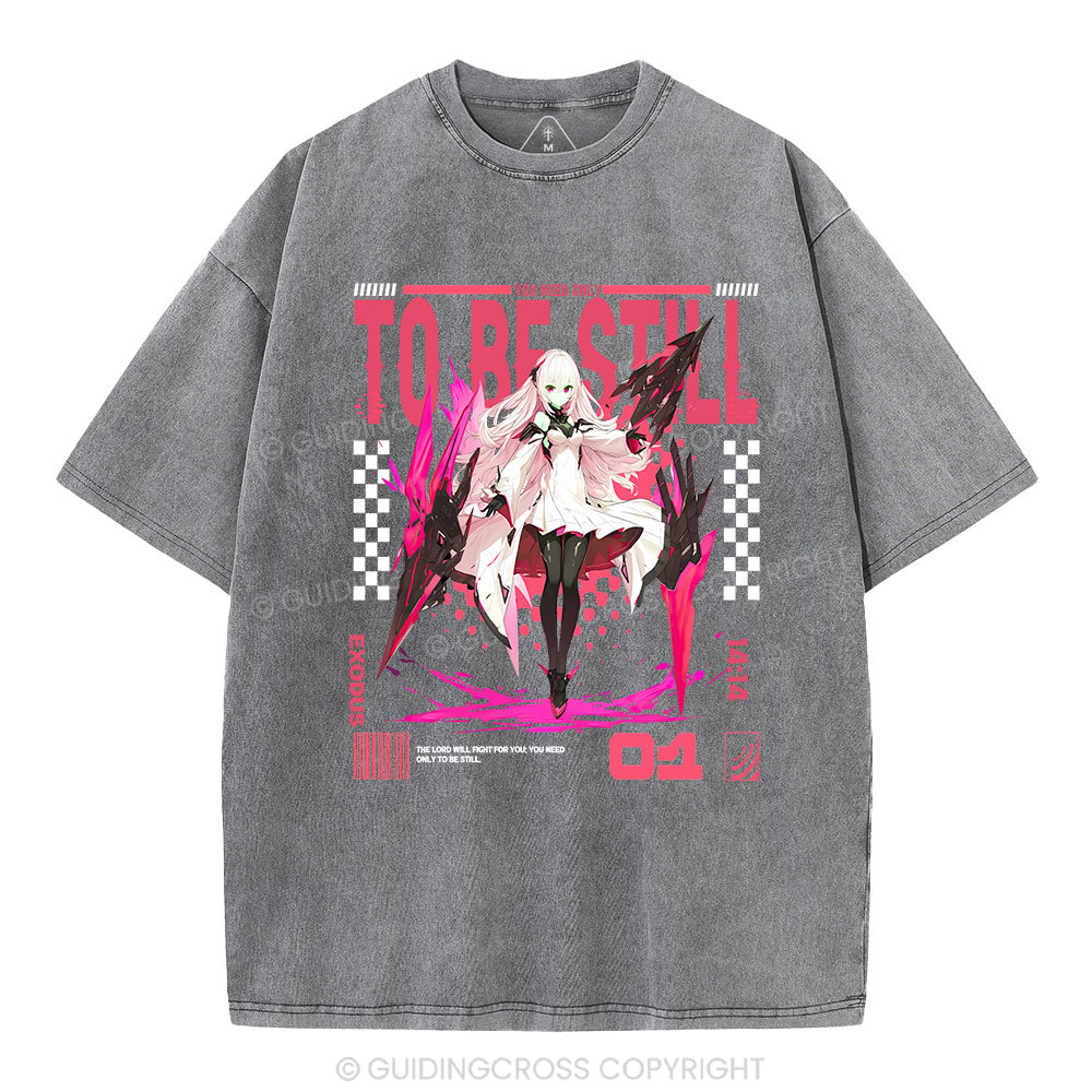 The Lord Will Fight For You Christian Washed T-Shirt