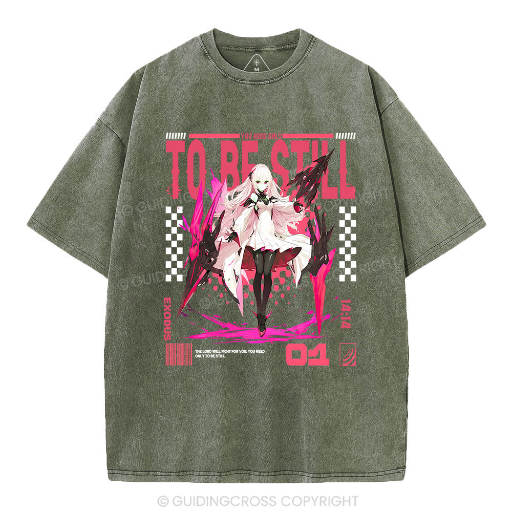 The Lord Will Fight For You Christian Washed T-Shirt