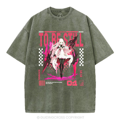 The Lord Will Fight For You Christian Washed T-Shirt