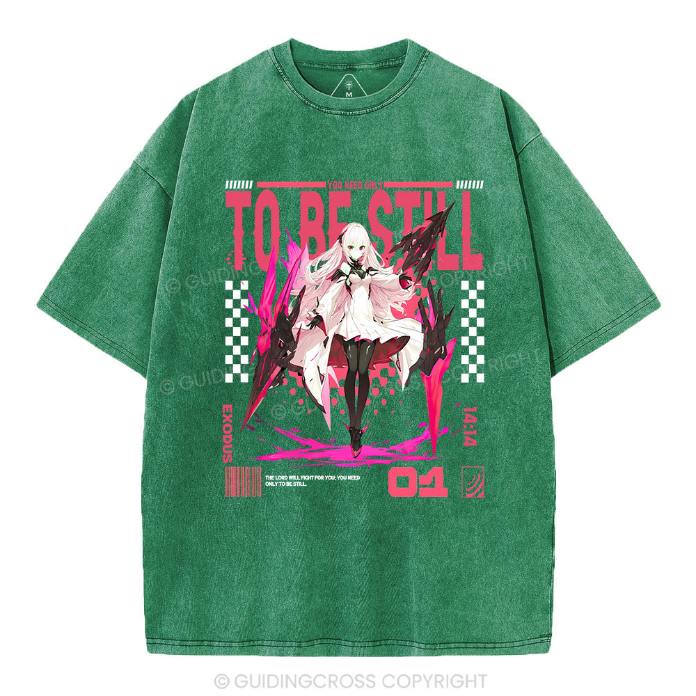 The Lord Will Fight For You Christian Washed T-Shirt