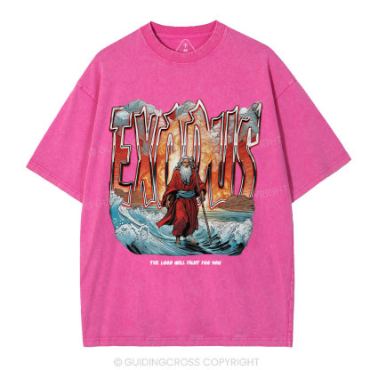 The Lord Will Fight For You Christian Washed T-Shirt