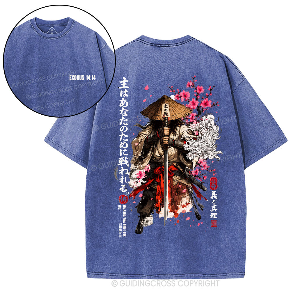 The Lord Will Fight For You Christian Washed T-Shirt