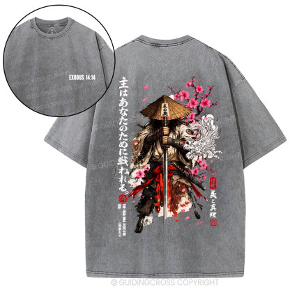The Lord Will Fight For You Christian Washed T-Shirt