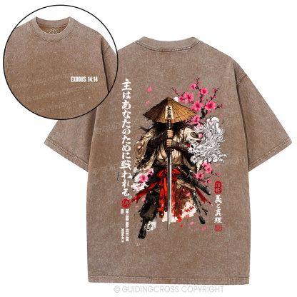 The Lord Will Fight For You Christian Washed T-Shirt