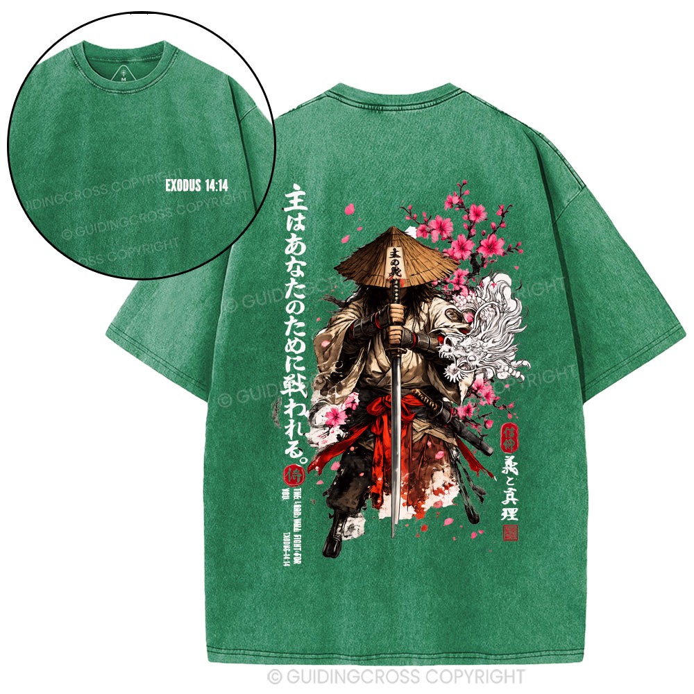 The Lord Will Fight For You Christian Washed T-Shirt