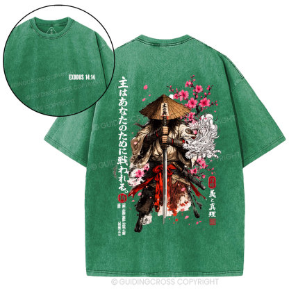 The Lord Will Fight For You Christian Washed T-Shirt