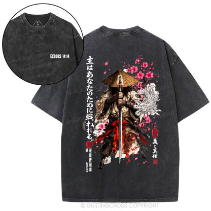 The Lord Will Fight For You Christian Washed T-Shirt