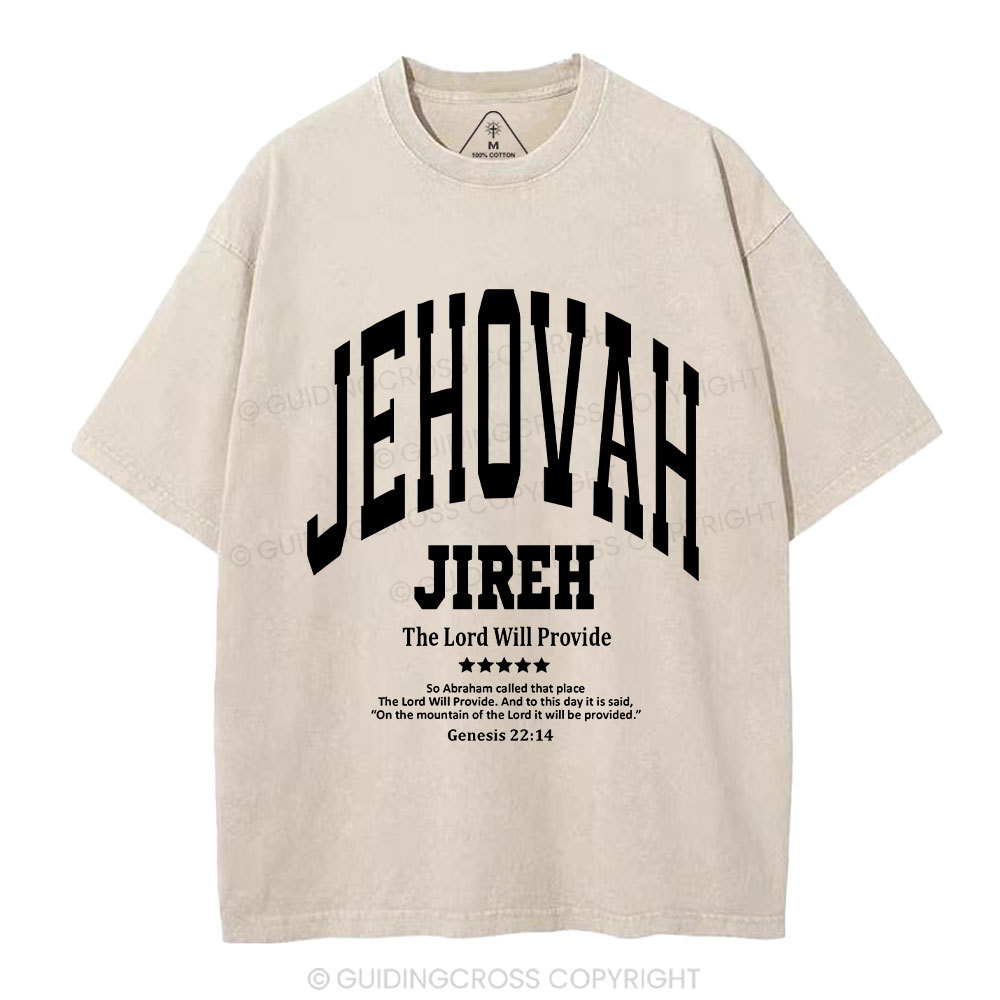 The Lord Will Provide Christian Washed T-Shirt