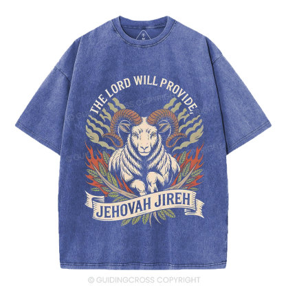 The Lord Will Provide Christian Washed T-Shirt