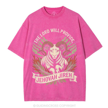 The Lord Will Provide Christian Washed T-Shirt