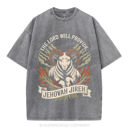 The Lord Will Provide Christian Washed T-Shirt