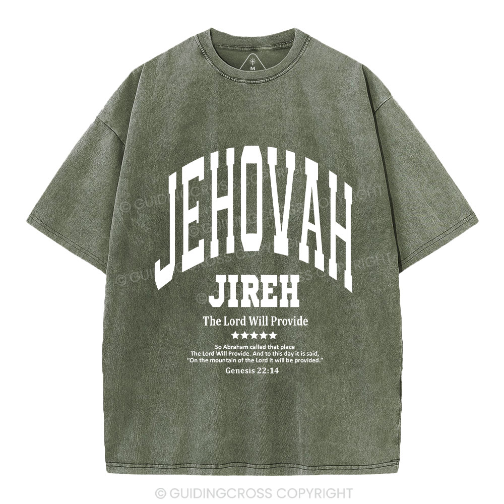The Lord Will Provide Christian Washed T-Shirt