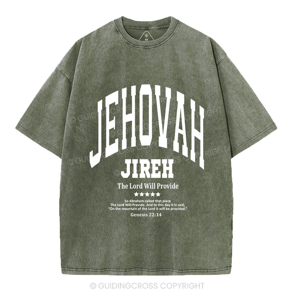 The Lord Will Provide Christian Washed T-Shirt