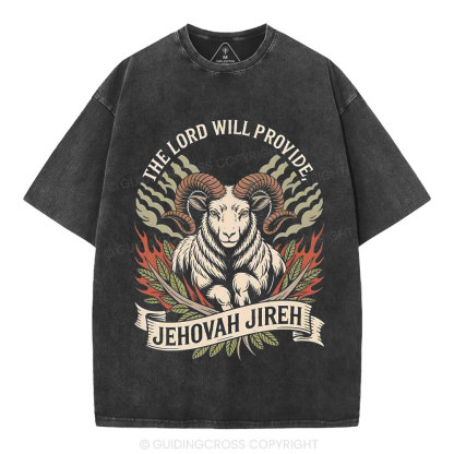 The Lord Will Provide Christian Washed T-Shirt