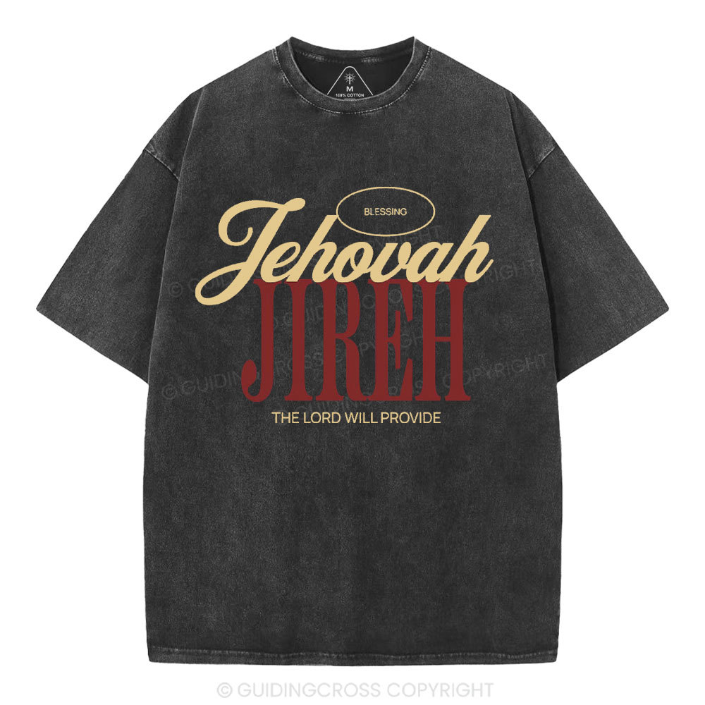 The Lord Will Provide Christian washed T-Shirt