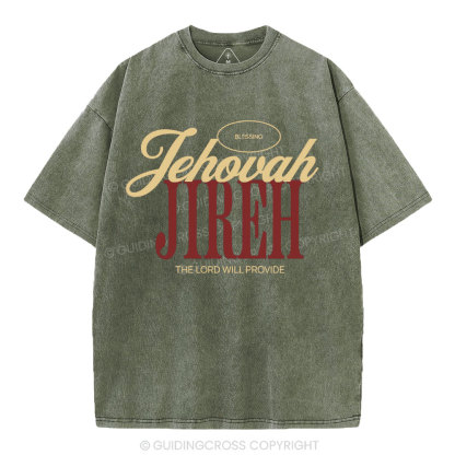 The Lord Will Provide Christian washed T-Shirt