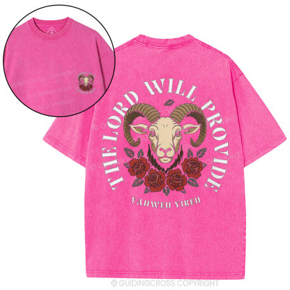 The Lord Will Provide Christian Washed T-Shirt