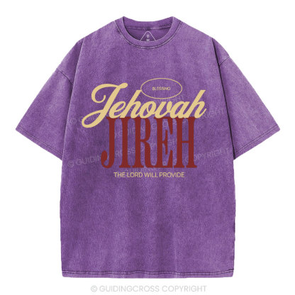The Lord Will Provide Christian washed T-Shirt