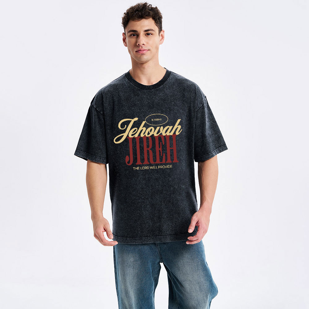 The Lord Will Provide Christian washed T-Shirt