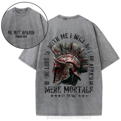 The Lord Is With Me I Will Not Afraid Christian Washed T-Shirt