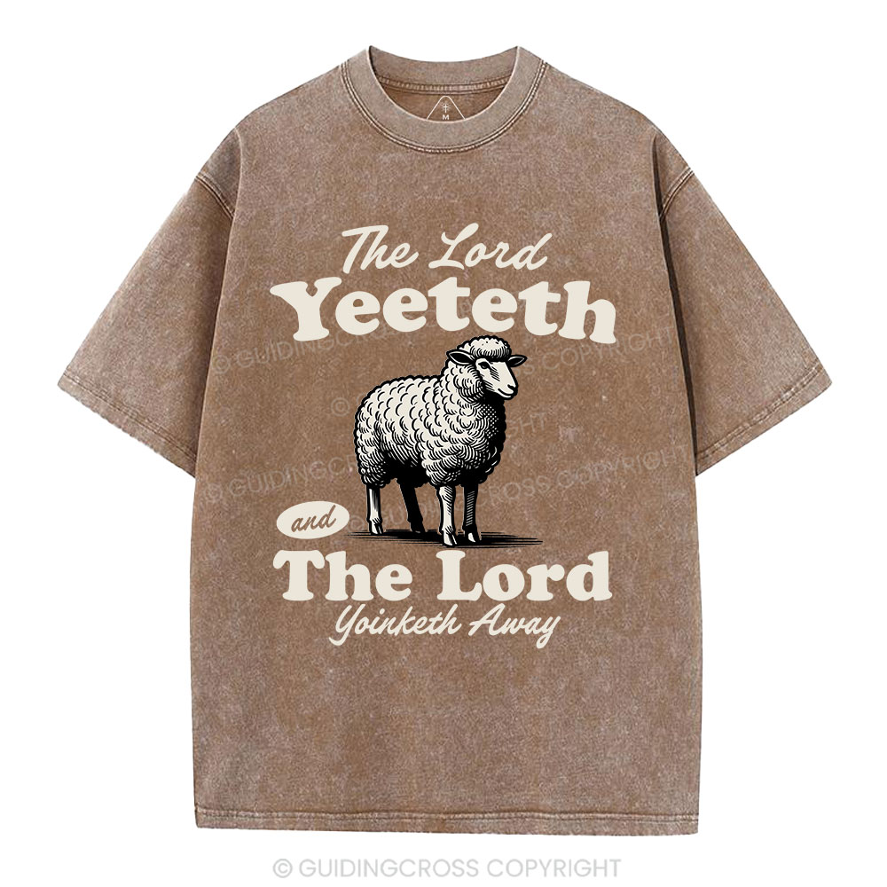 The Lord Yeeteth Christian Washed T-Shirt