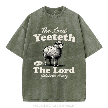 The Lord Yeeteth Christian Washed T-Shirt
