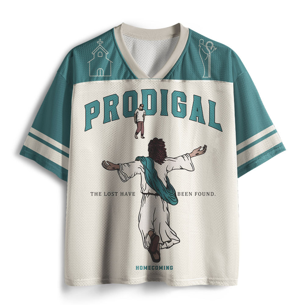 The Lost Has Been Found Christian Green Mesh Jersey