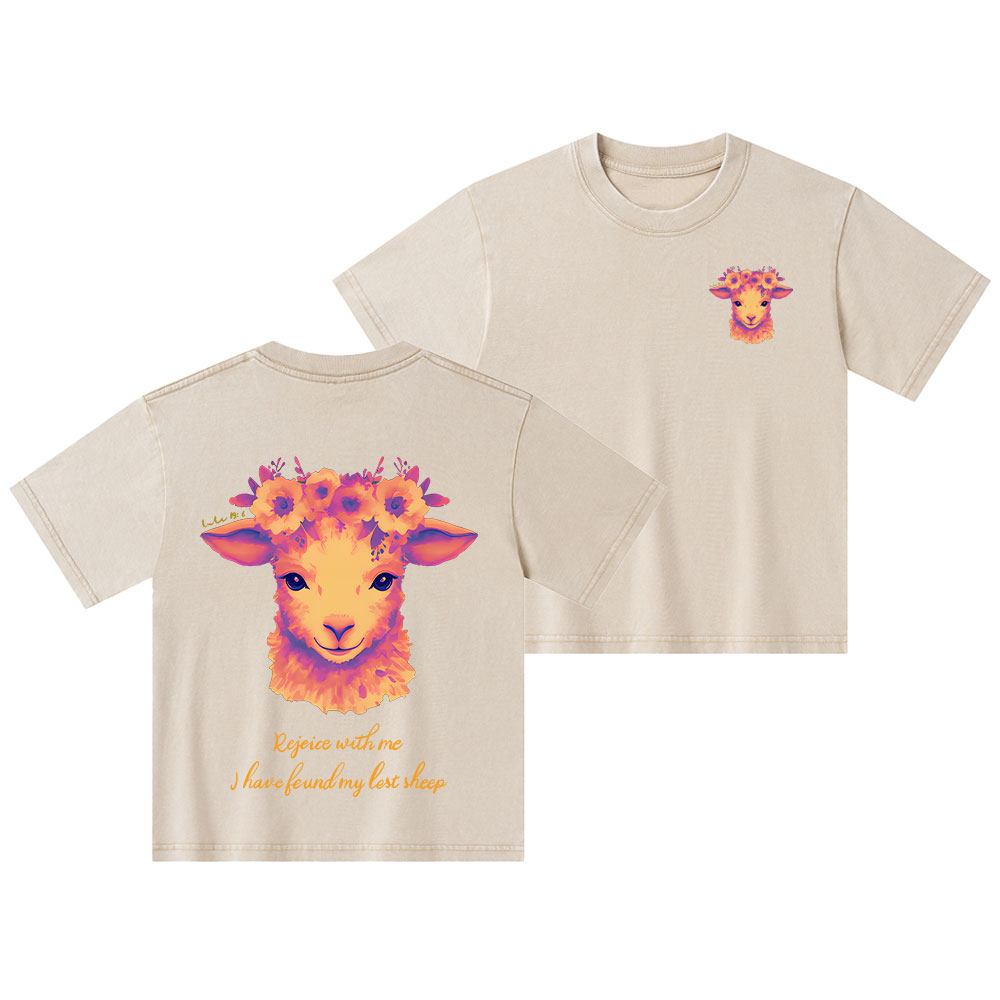 The Lost Sheep Christian Kid Washed T-Shirt