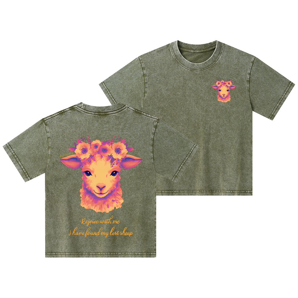 The Lost Sheep Christian Kid Washed T-Shirt